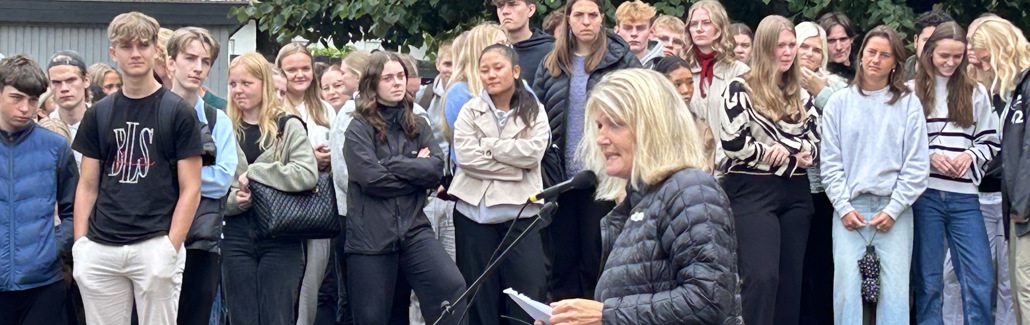 Borgmester Birgit S. Hansen holder tale ved indvielsen