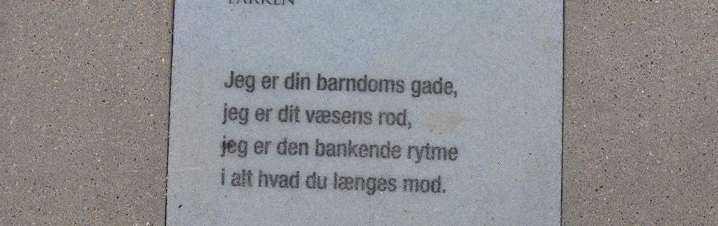 Flisepoesi "Jeg er din barndoms gade"