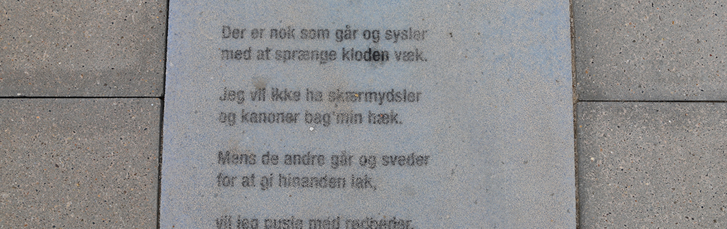 Flisepoesi "Der er nok som går og sysler"