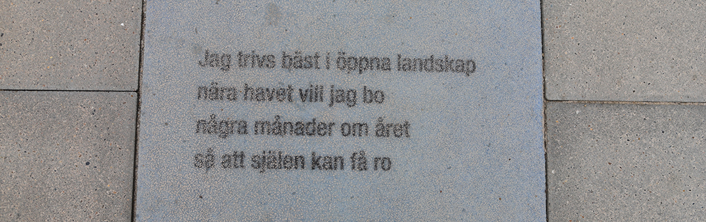 Svensk flisepoesi "Jeg trives bäst i öppna landskab"
